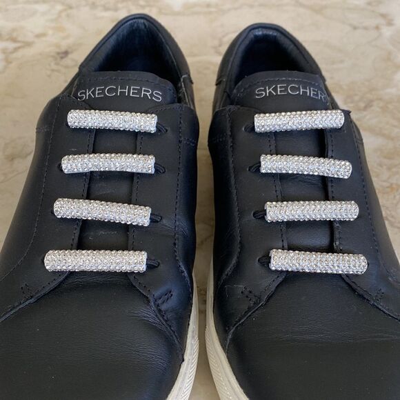 Sketchers Black Vaso-Fideos Leather Sneaker - Picture 9 of 13